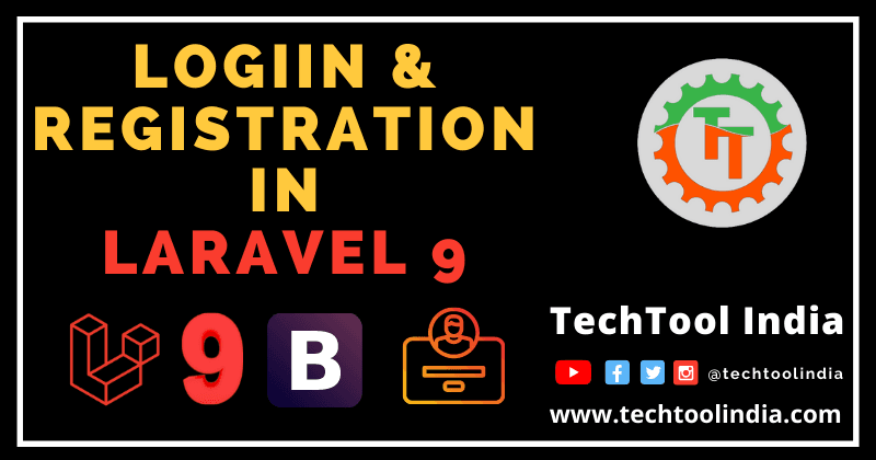 How to make login and register in laravel 9